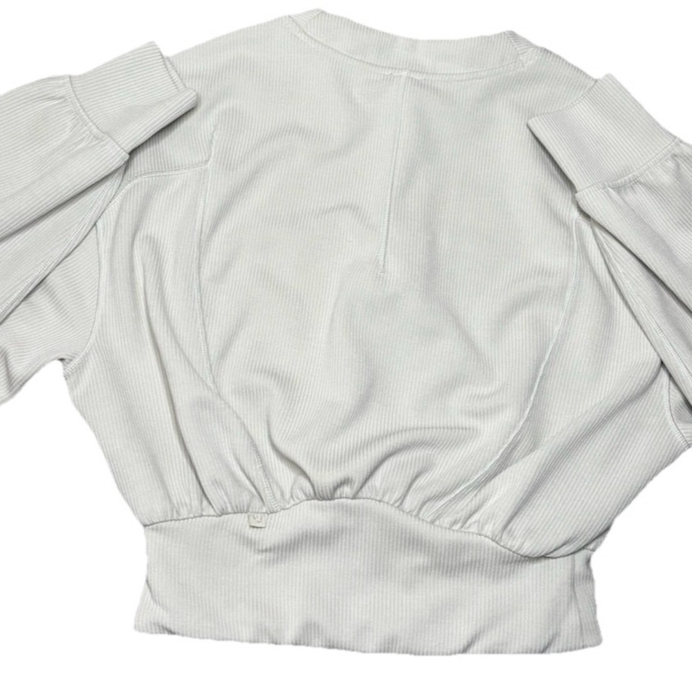 Lululemon Ribbed Softstreme Cropped Jacket Bone Size 2 - Picture 5 of 7